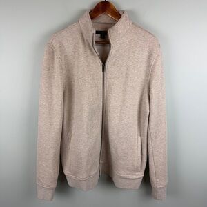 Banana Republic Men's Oatmeal Beige Zip-Up Sweater Jacket size Medium Preppy